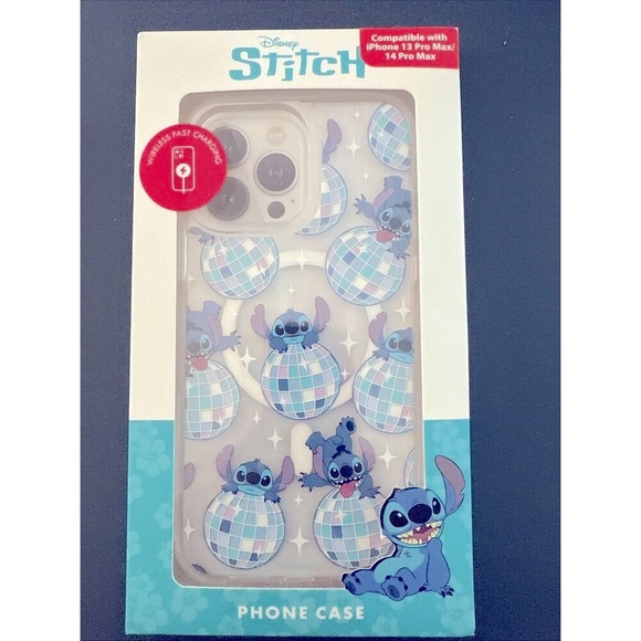 Disney Stitch Disco Protective iPhone 13 Pro Max 14 Pro Max Skinnydip Phone Case - Picture 1 of 4